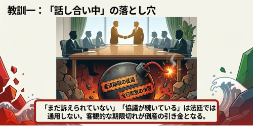 私的整理中でも返済期限の経過により支払不能となるリスク