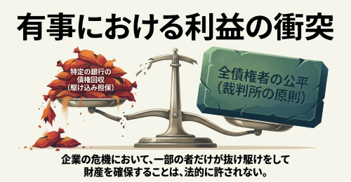 倒産直前の担保設定と債権者間の公平