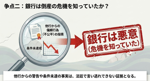集合債権譲渡担保を取得した銀行の支払不能の認識