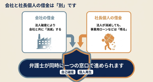 法人破産と代表者個人の借金の違い