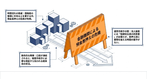 預金差押え 法人破産 準備リスク