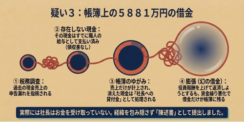 法人破産 役員貸付金 決算書