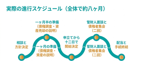 法人破産手続のスケジュール