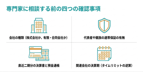 法人破産を相談する前の確認事項