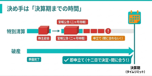 特別清算と法人破産の手続期間